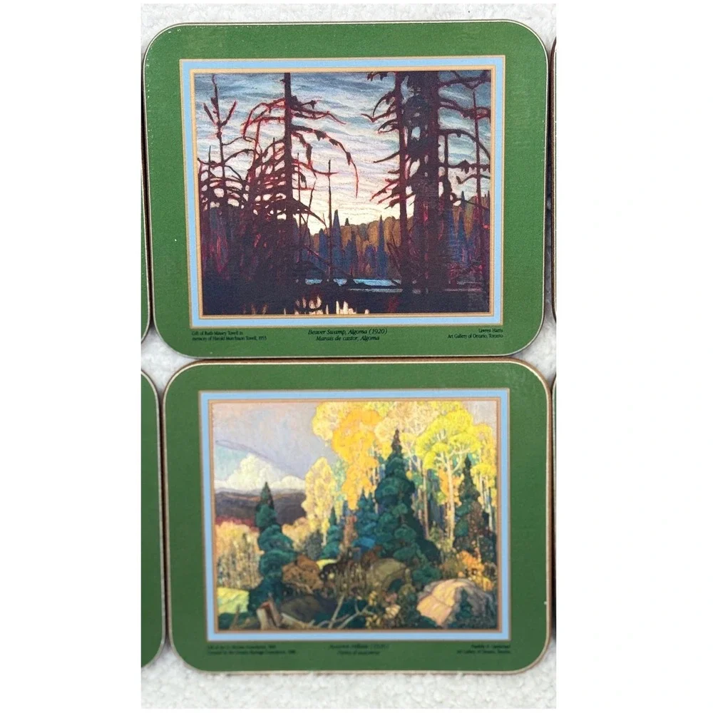 Vintage Jason Coasters Scenic Painting Art Gallery of Ontario Set 6 Box